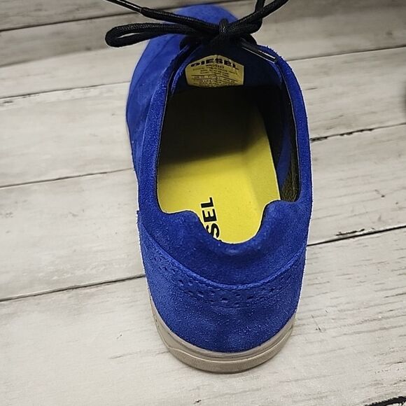 Diesel Prime Time Suede Wingtip Brogue Derby Dress Men’s Blue Shoes Size 10 - Picture 13 of 15